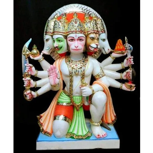 marble murti panchmukhi hanuman 500x500