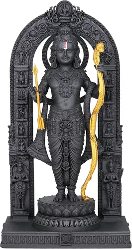 ram lala statue black marble